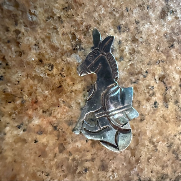 Victoria Vintage sterling silver Donkey pin EUC